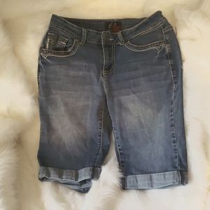 Earl Blue Jean Bermuda Shorts,  Size 6